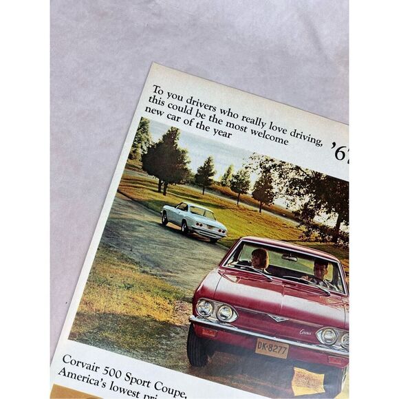 Vintage 1967 Chevrolet CHEVY 500 Sport Coupe CORVAIR Paper Print Advertisement A - Picture 5 of 6